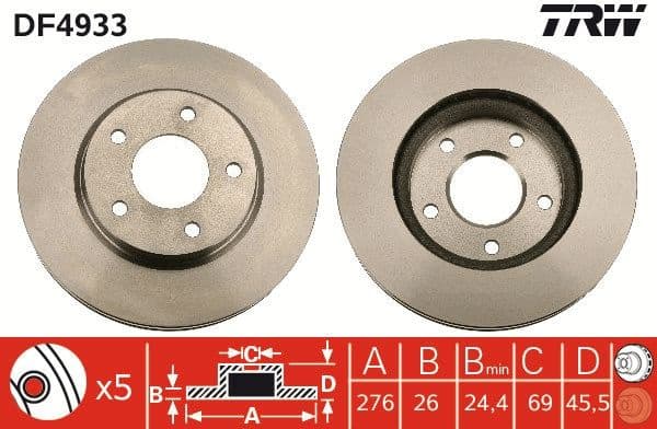 Brake Disc DF4933 - image 3