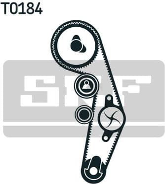 Timing belt kit with water pump SKF VKMC 01250-4 - image 2