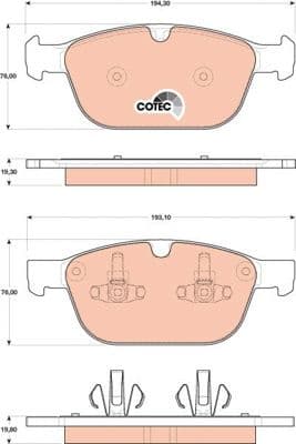 Brake pads front, Top Quality GDB1821 - image 4