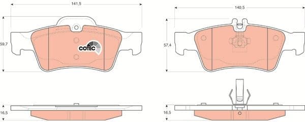 Brake pads rear, Top Quality GDB1546 - image 3