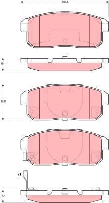 Brake Pad Set, disc brake GDB3357 - image 2
