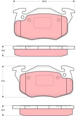Brake Pad Set, disc brake GDB1615 - image 2