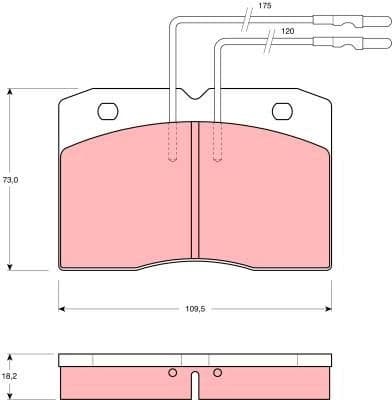Brake Pad Set, disc brake GDB343 - image 2