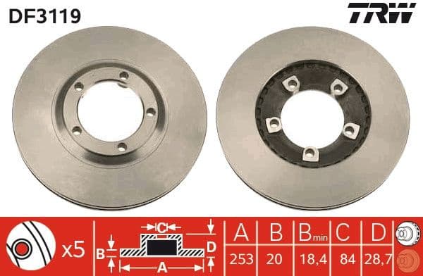 Brake Disc DF3119 - image 3