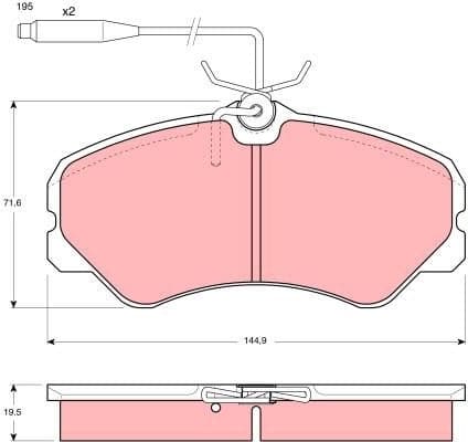 Brake Pad Set, disc brake GDB447 - image 4