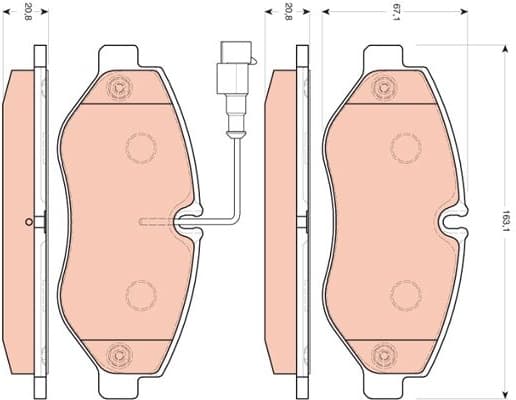 Brake Pad Set, disc brake GDB3439 - image 3