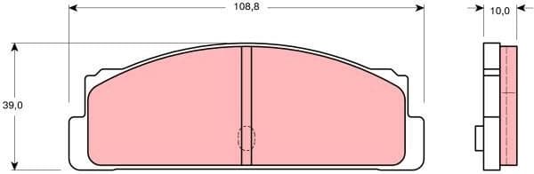 Brake Pad Set, disc brake GDB107 - image 2