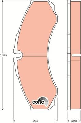 Brake Pad Set, disc brake COTEC GDB1345 - image 4