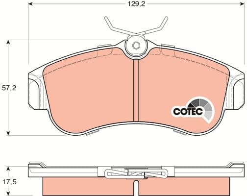 Brake Pad Set, disc brake COTEC GDB848 - image 4