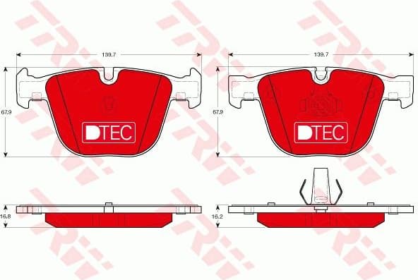 Brake Pad Set, disc brake DTEC COTEC GDB1892DTE - image 2