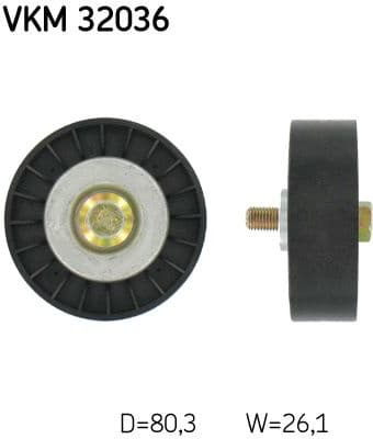 Deflection/Guide Pulley, V-ribbed belt VKM 32036 - image 2