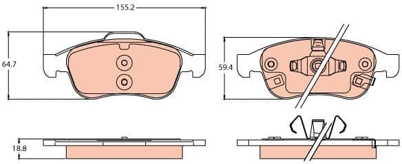 Brake Pad Set, disc brake GDB2111 - image 2