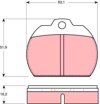Brake Pad Set, disc brake GDB591 - image 2