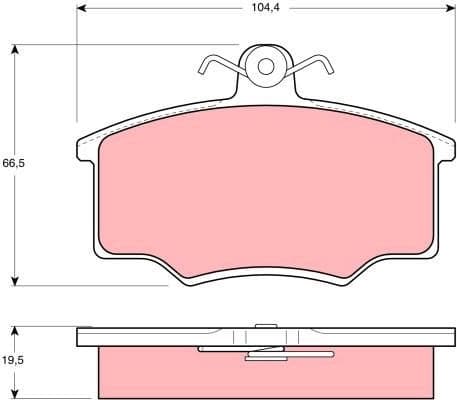 Brake Pad Set, disc brake GDB628 - image 2