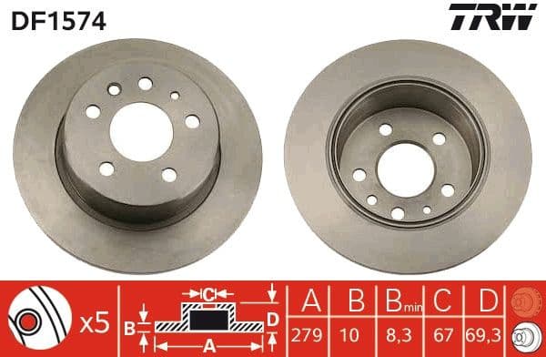 Brake Disc DF1574 - image 3