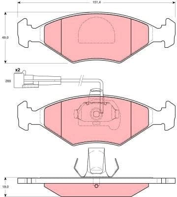 Brake Pad Set, disc brake GDB1393 - image 2