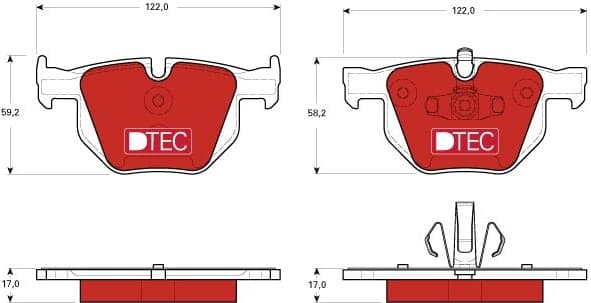 Brake Pad Set, disc brake DTEC COTEC GDB1560DTE - image 2