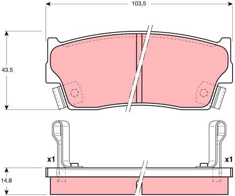Brake Pad Set, disc brake GDB3183 - image 2