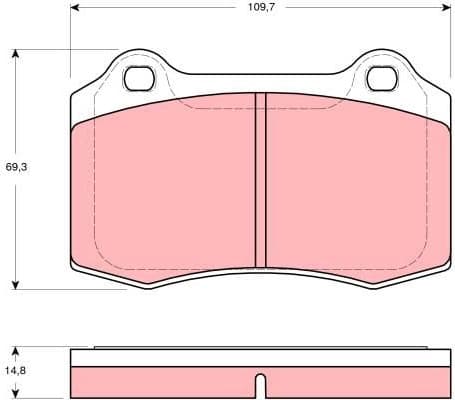 Brake Pad Set, disc brake GDB1513 - image 2