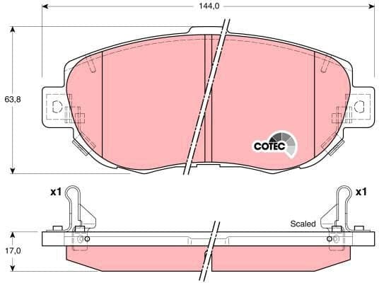 Brake pads front, Top Quality GDB3235 - image 3