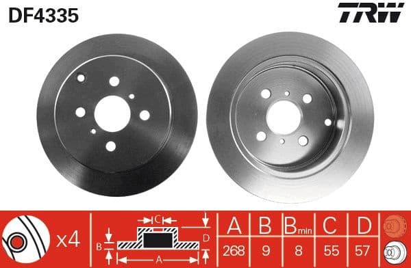 Brake Disc DF4335 - image 3