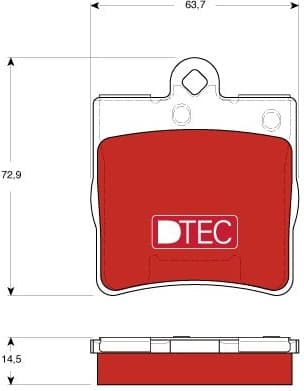 Brake Pad Set, disc brake DTEC COTEC GDB1545DTE - image 2