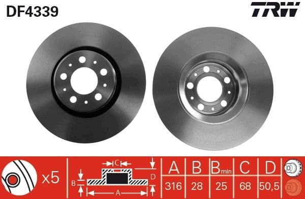 Brake Disc DF4339 - image 3