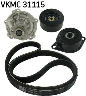 Water Pump + V-ribbed Belt Kit VKMC 31115 - image 2