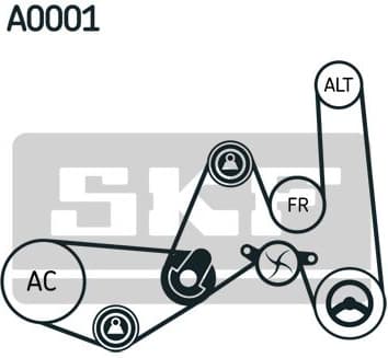 Water Pump + V-ribbed Belt Kit VKMC 31051-1 - image 4