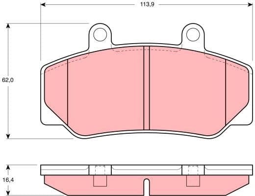 Brake Pad Set, disc brake GDB970 - image 2