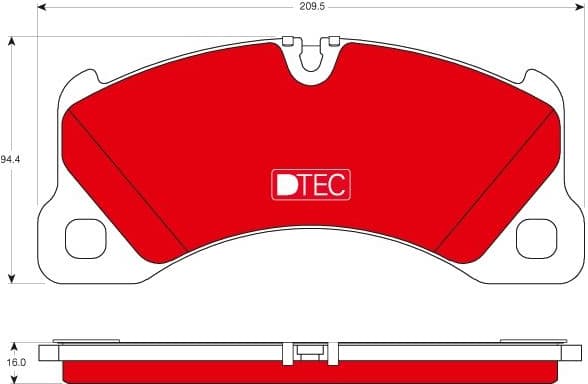 Brake Pad Set, disc brake DTEC COTEC GDB1774DTE - image 2