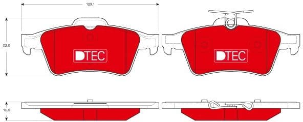 Brake Pad Set, disc brake DTEC COTEC GDB1621DTE - image 2