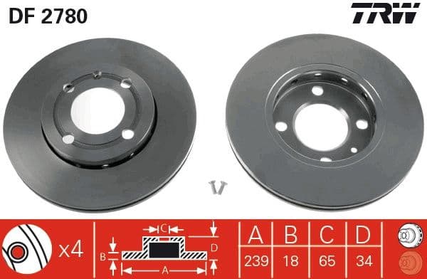 Brake Disc DF2780 - image 3