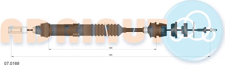 Cable Pull, clutch control 07.0169