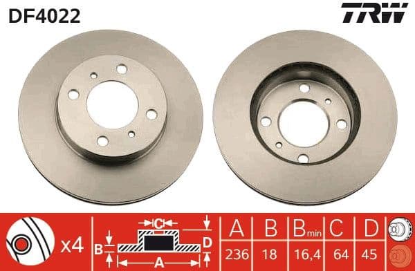 Brake Disc DF4022 - image 3