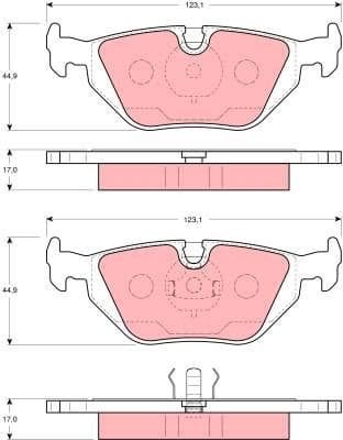 Brake Pad Set, disc brake GDB1343 - image 3
