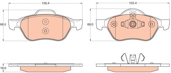 Brake Pad Set, disc brake GDB2053 - image 3