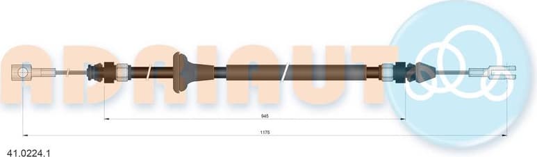 Cable handbrake 41.0224.1 - image 2