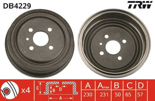 Brake Drum DB4229 - image 3