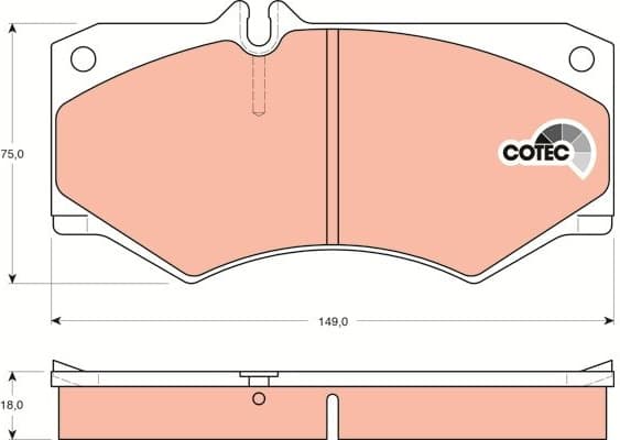 Brake Pad Set, disc brake COTEC GDB317 - image 3