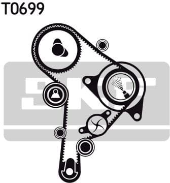Timing belt kit with water pump VKMC 01251 - image 2