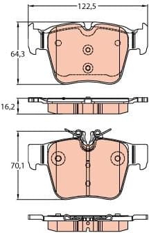 Brake pads rear, Top Quality GDB2154 - image 2