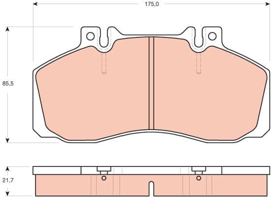 Brake Pad Set, disc brake GDB1695 - image 3