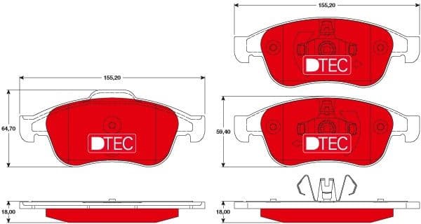 Brake Pad Set, disc brake DTEC COTEC GDB1789DTE - image 2