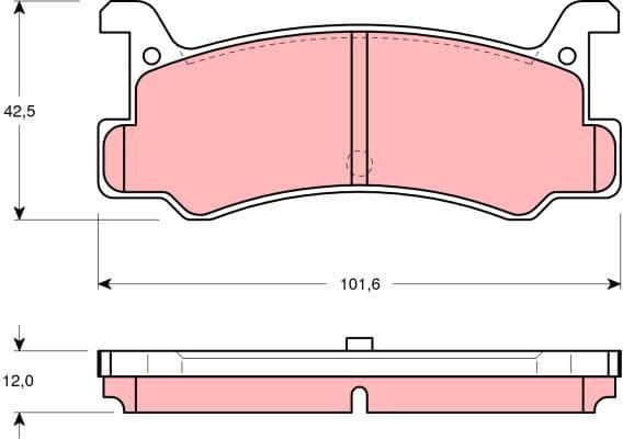 Brake Pad Set, disc brake GDB375 - image 2