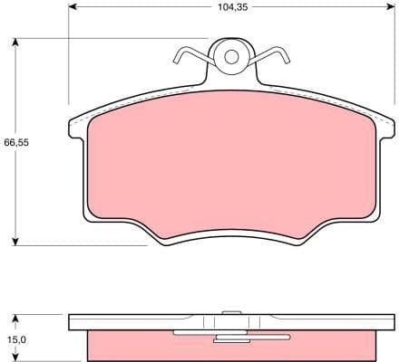 Brake Pad Set, disc brake GDB403 - image 2