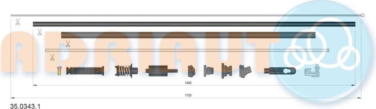 Accelerator Cable 35.0343.1