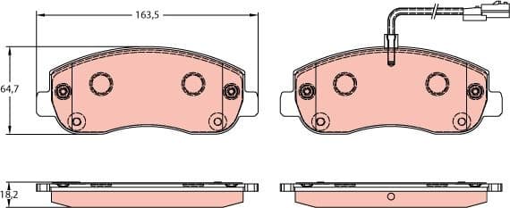 Brake pads front, Top Quality GDB1910 - image 3