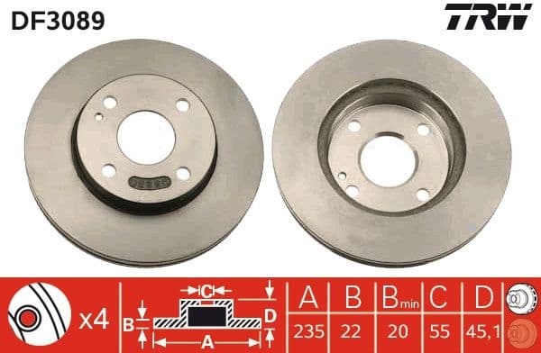 Brake Disc DF3089 - image 3
