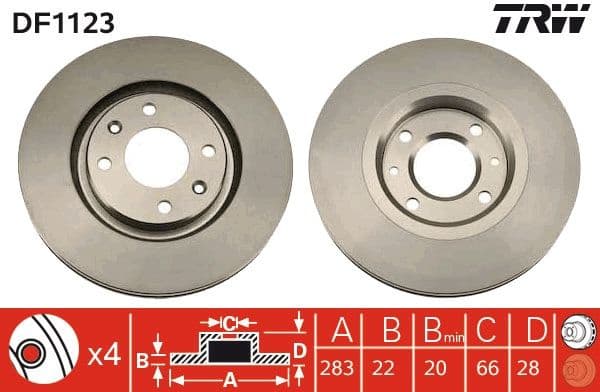 Brake Disc DF1123 - image 3